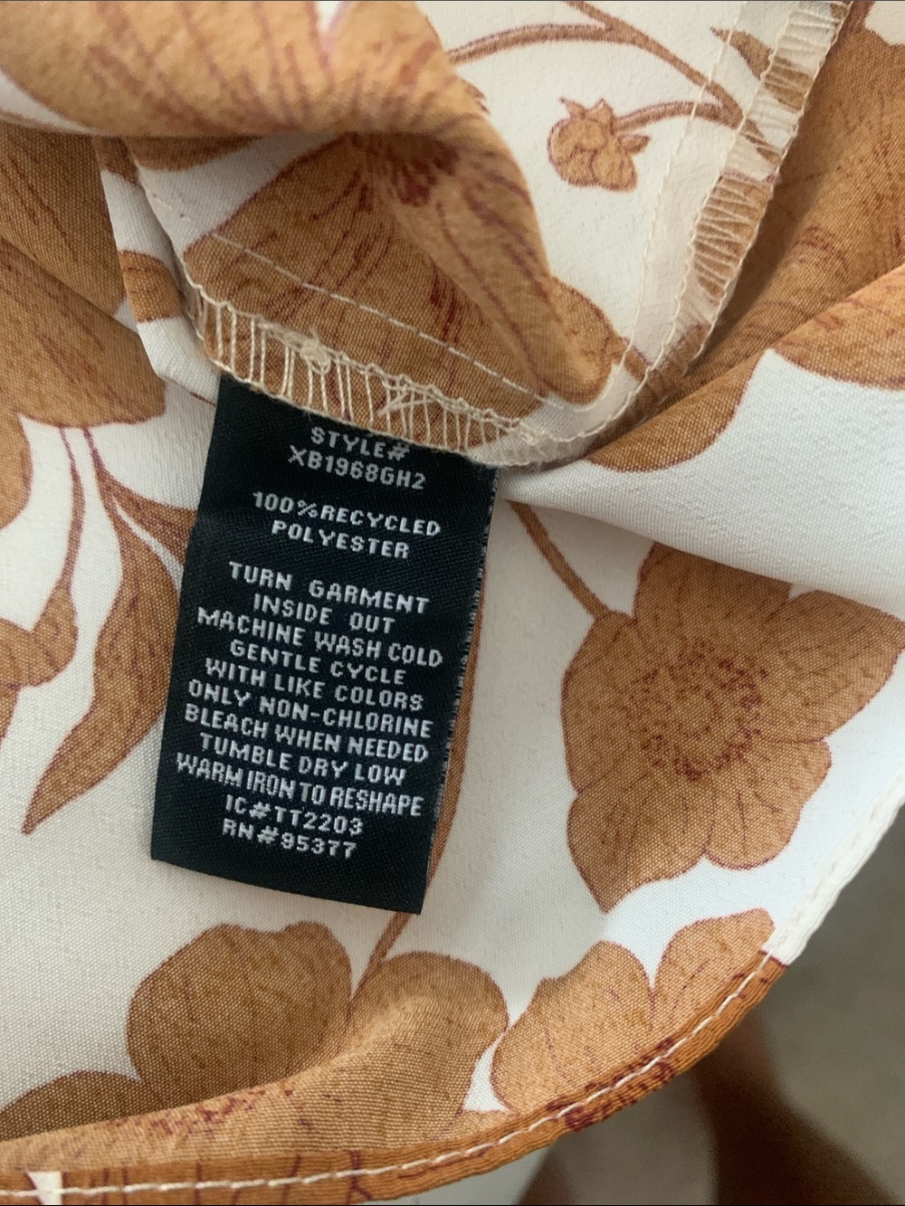 Sanctuary Cream Blouse with Brown Floral Print - Picture 6 of 6